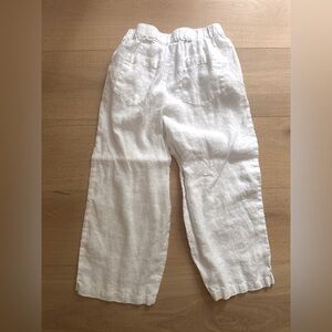 100% white linen pants M